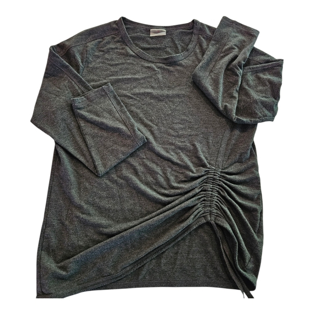 Gray Ruched Long Sleeve Top​​​​